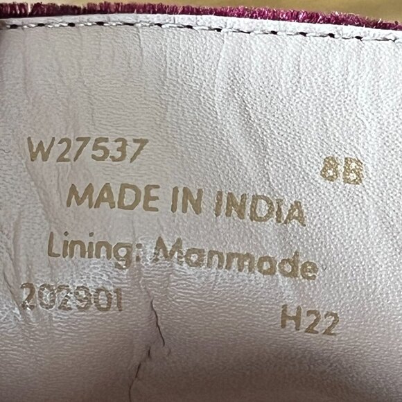 Cole Haan Cordovan Velvet Stassi Loafers Bordeaux Women's Size 8 *No Chain - Picture 11 of 11